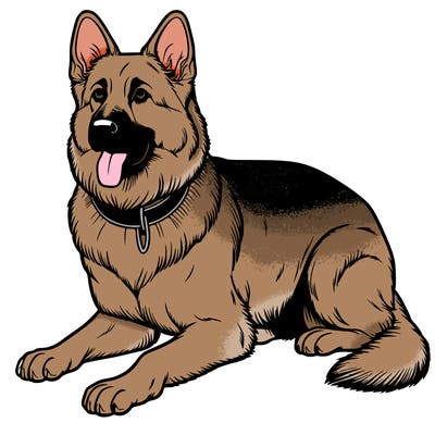 realistic german shepard