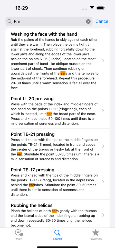 Resultados de búsqueda de técnicas de masaje y acupresión para los oídos