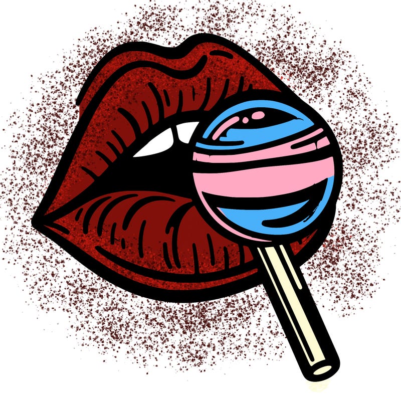 lips with lolipop