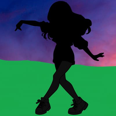 realistic girl danceing