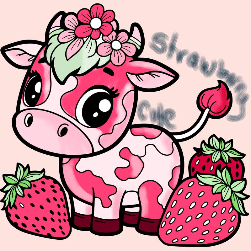 strawberry cow