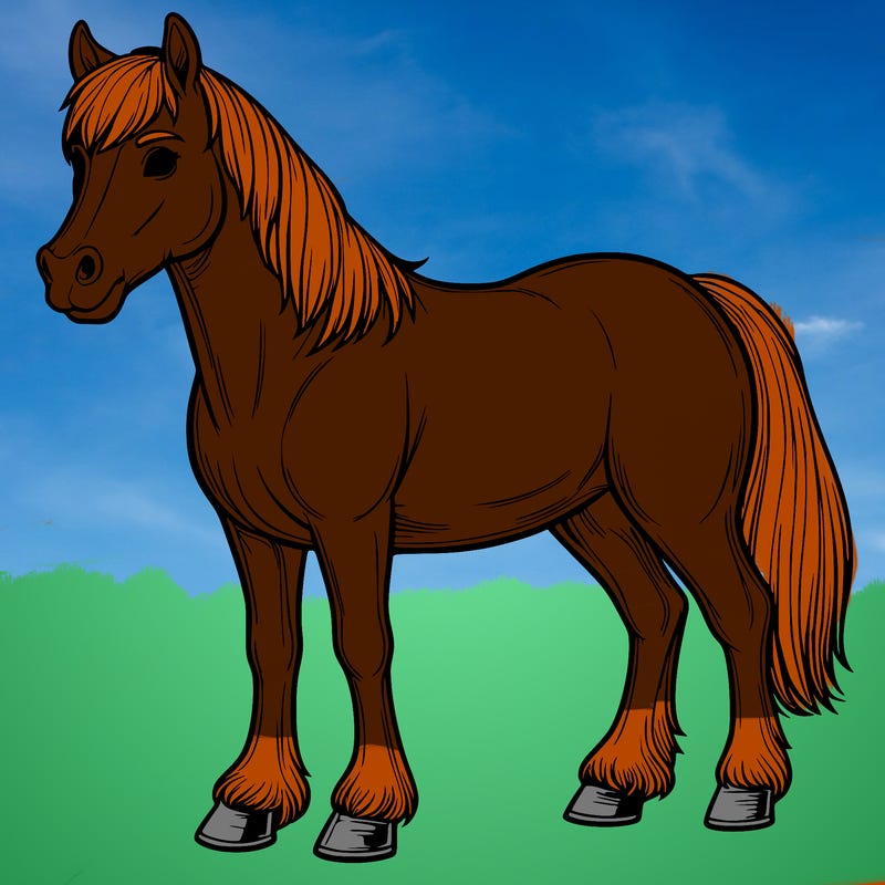 realistic horse