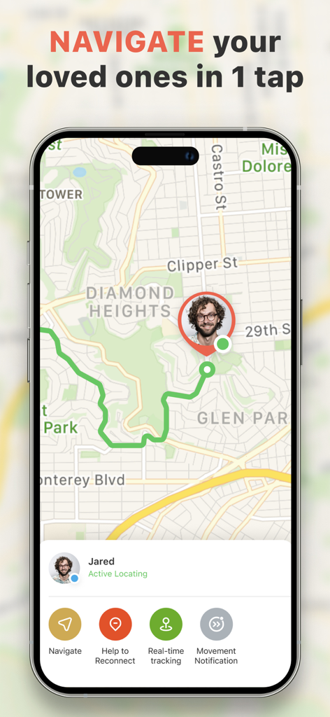 Find my Phone - Family Locator - Echtzeit-Standortverfolgungskarte der Familie mit Navigationsfunktionen in der Find my Phone-App