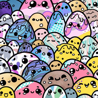 tons of cute blobs