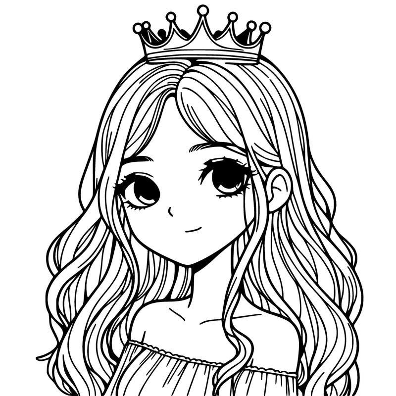 realistic girl with crown