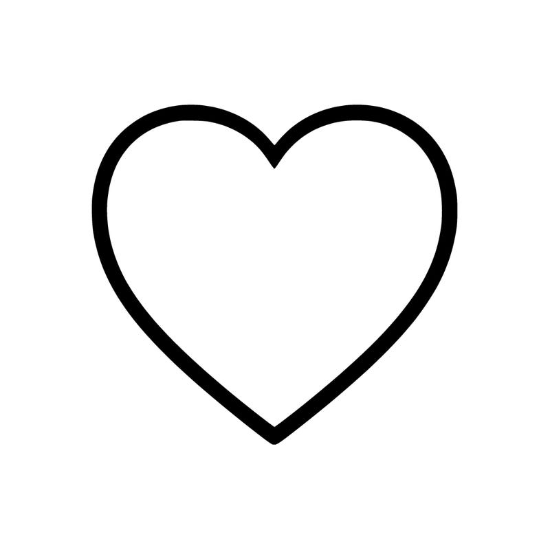 outline of a plain heart