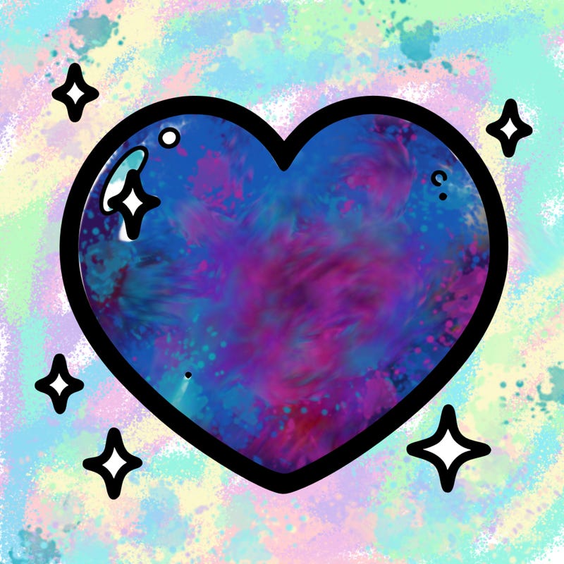 blank simple heart