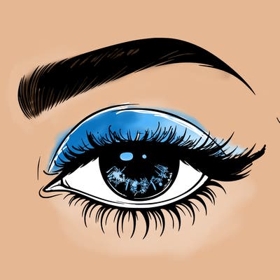 eye closed realistic