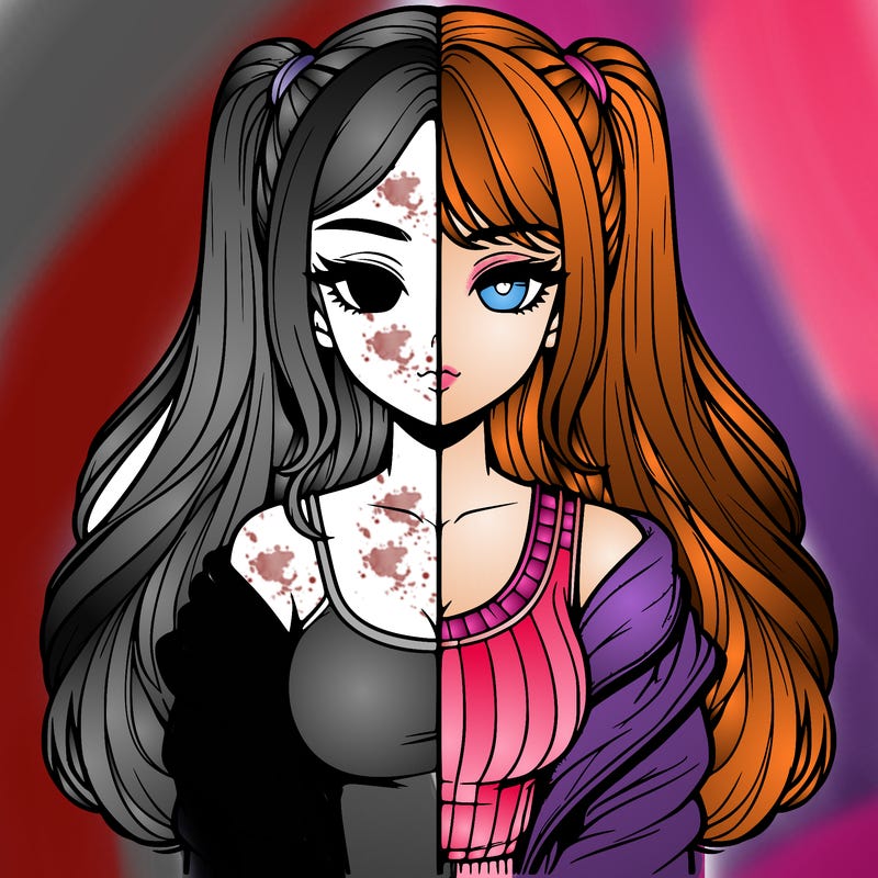 realistic girl split