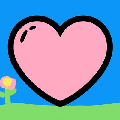 a blank heart