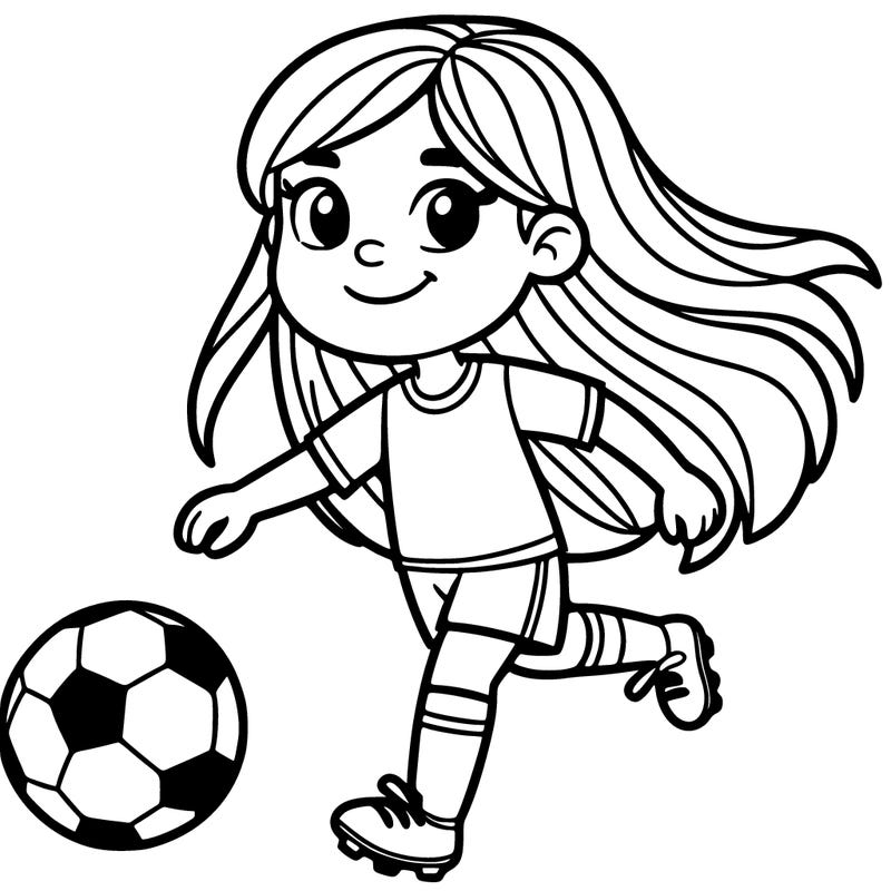 soccer girl with a ball