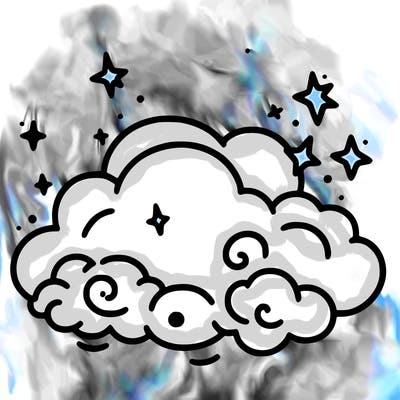 pink starry cloud sky