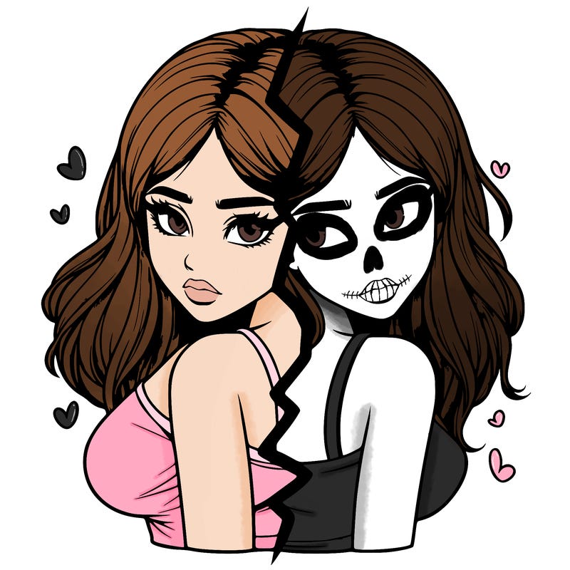 realistic girl split