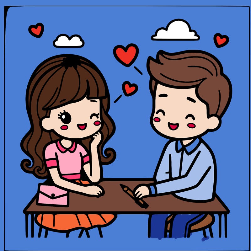 girl and boy dating