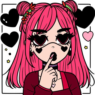 aesthetic heart girl