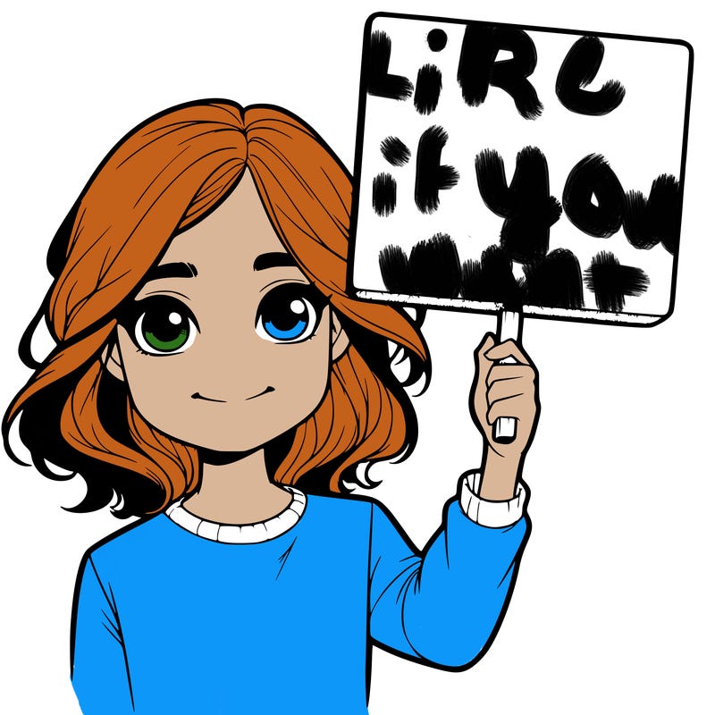 realistic girl holding up a sign