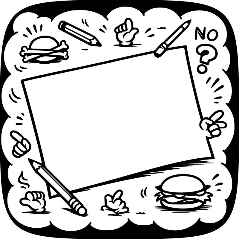 white piece of paper with nothing on it