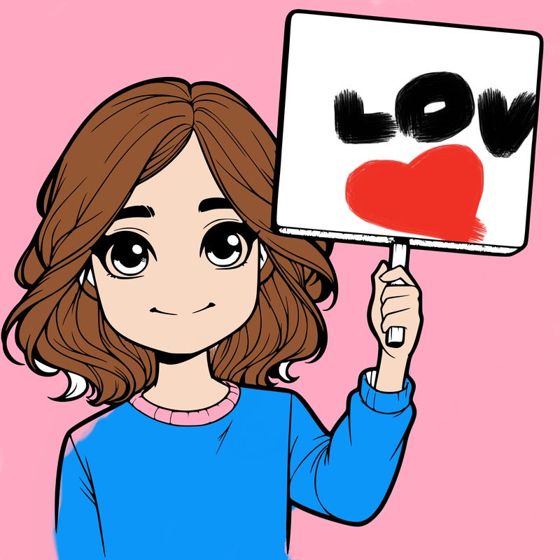 realistic girl holding up a sign