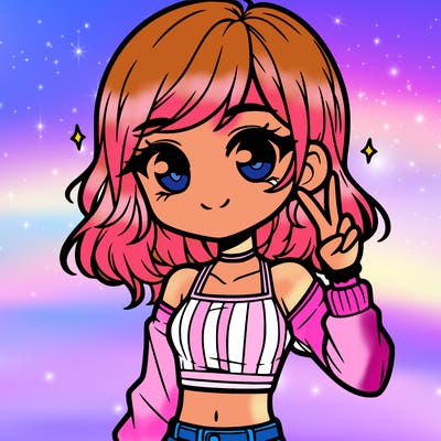 cute girl with crop top