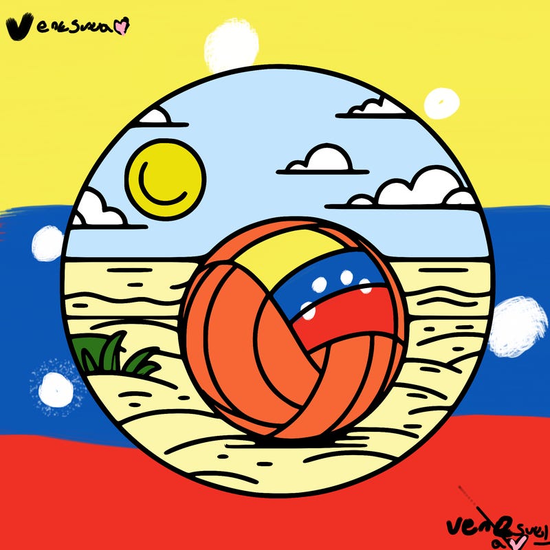 volleyball on a beach