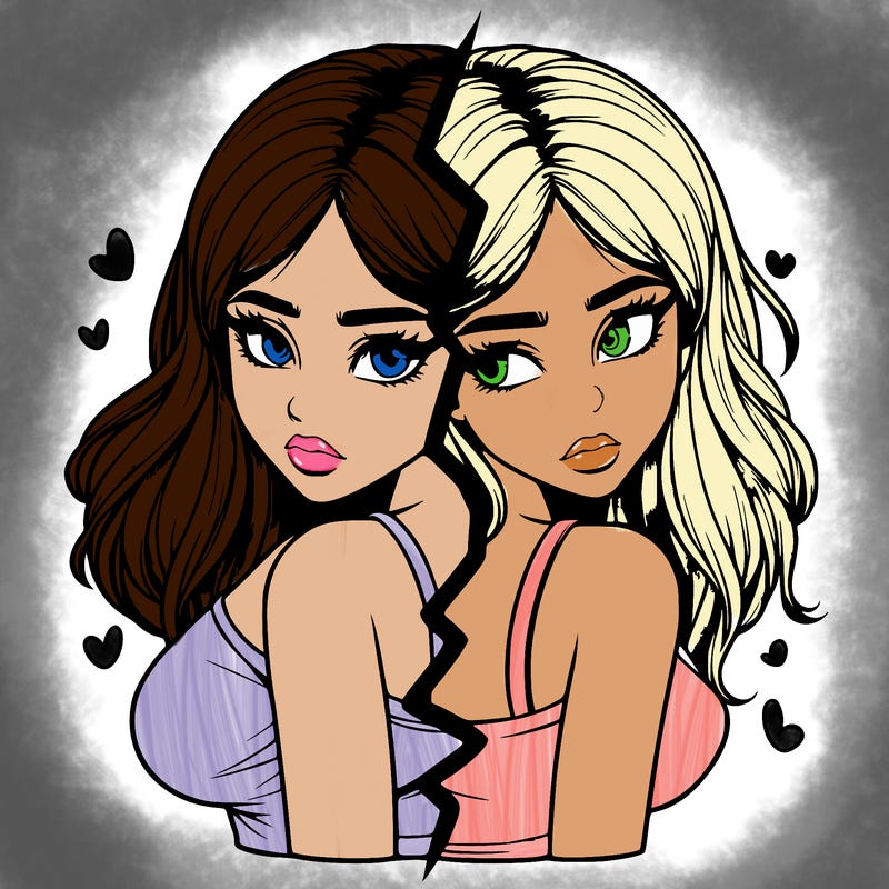 realistic girl split