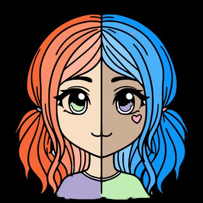 split girl just the face