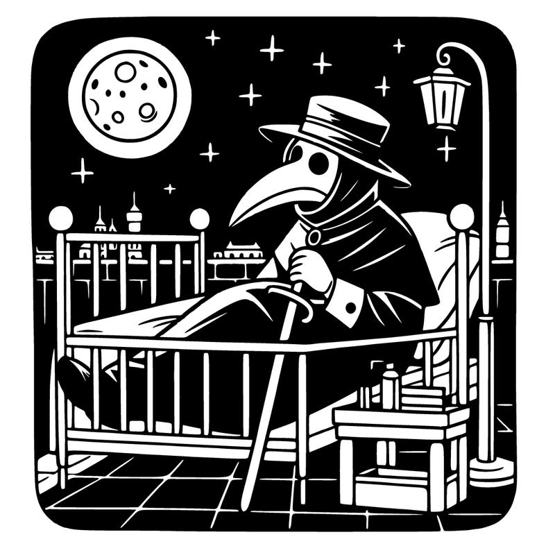 plague dr in the moonlight