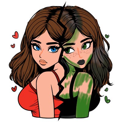 realistic girl split