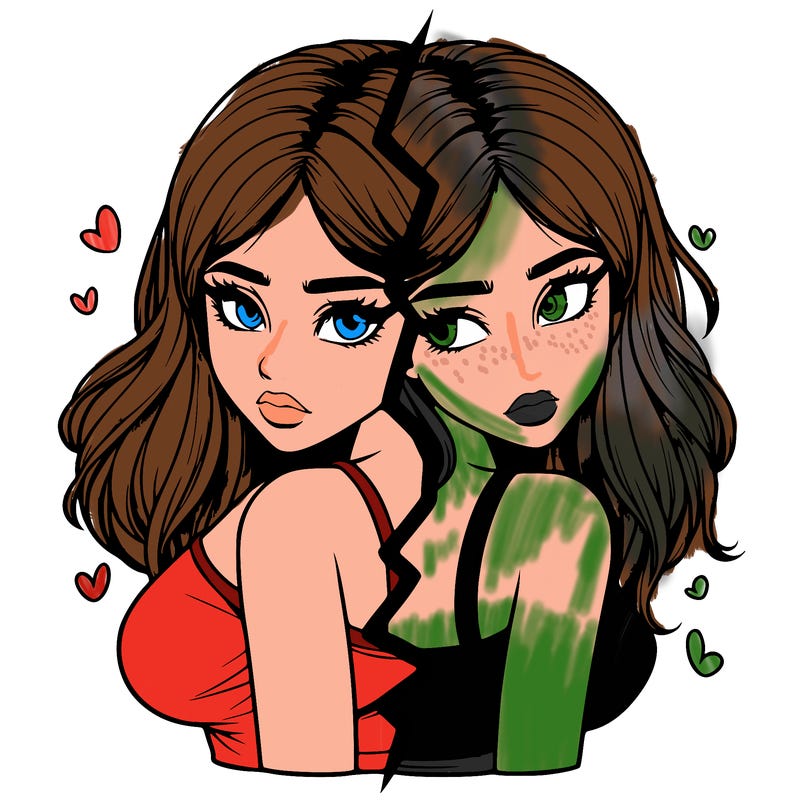 realistic girl split