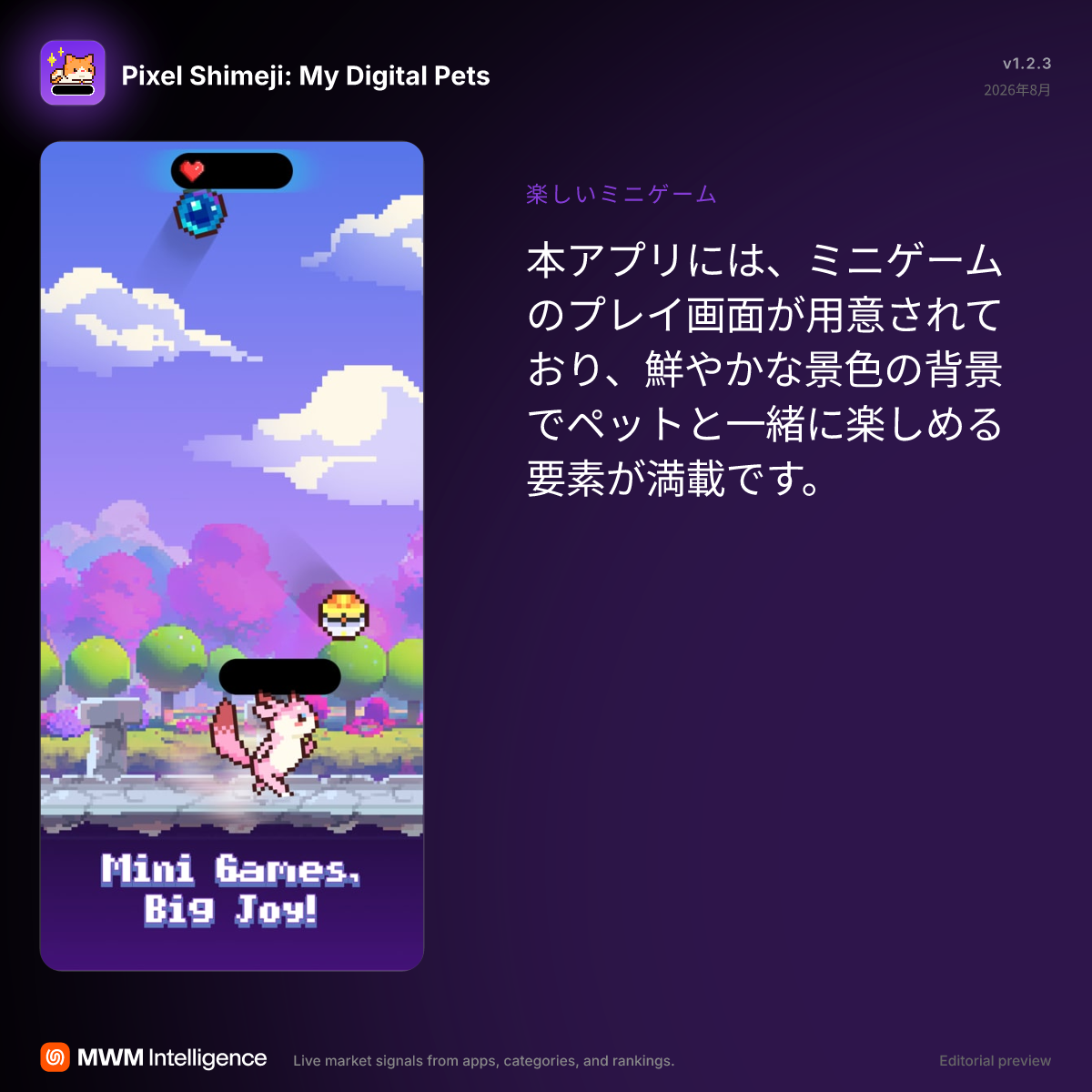 Pixel Shimeji Pet 時計と天気のウィジェット - グラフィック