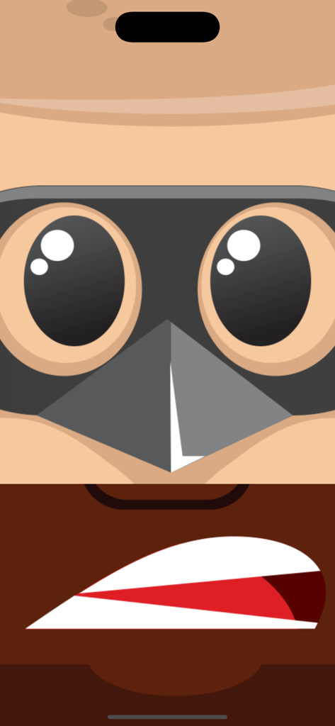 FaceSwapp - A silly cartoon character created by mixing and matching different face parts in the FaceSwapp app