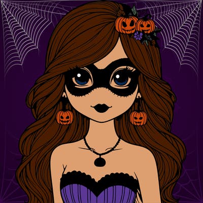halloween  realistic girl