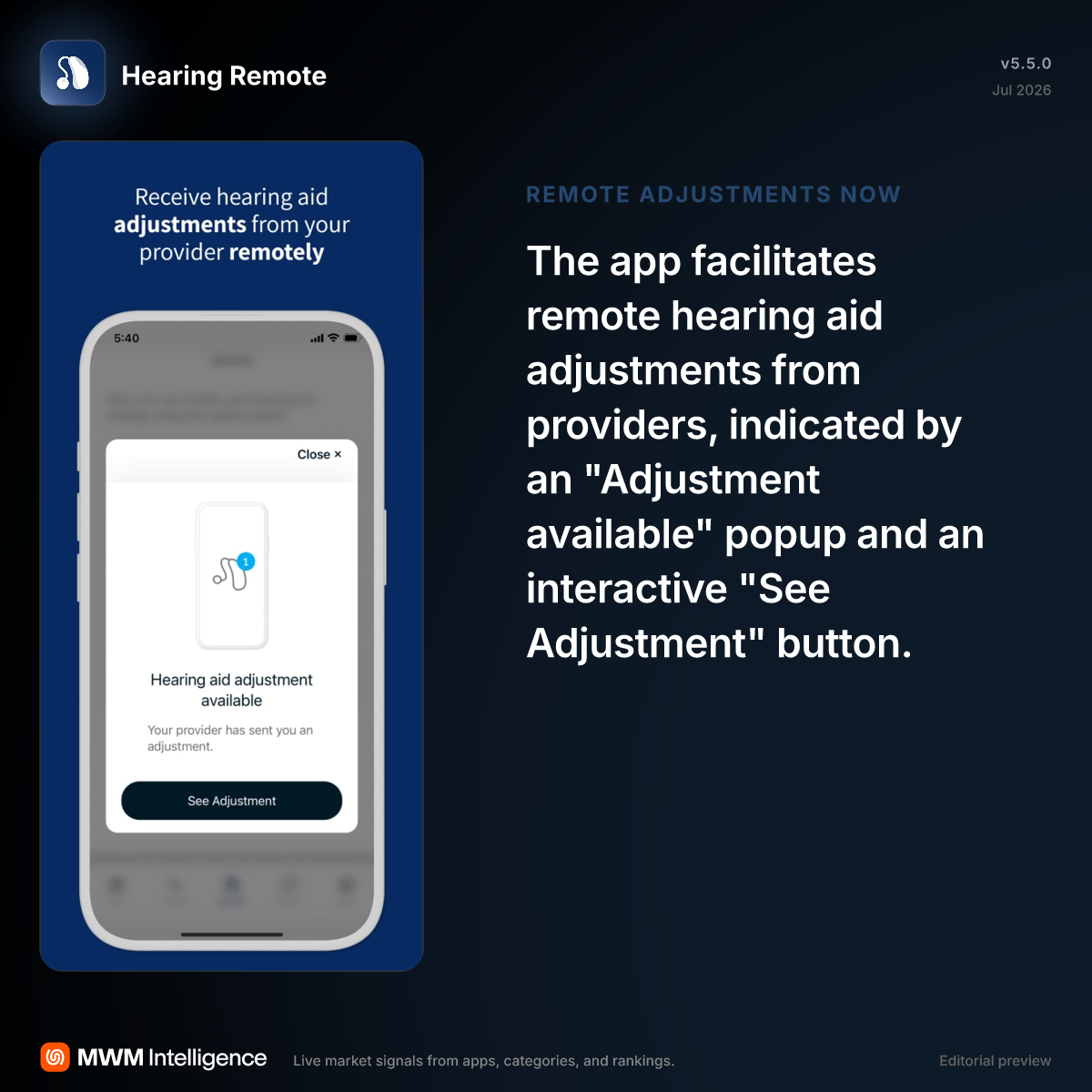 Hearing Remote - Medical App | MWM
