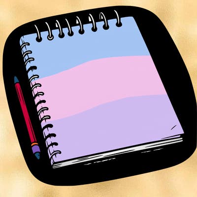 a blank sketch pad