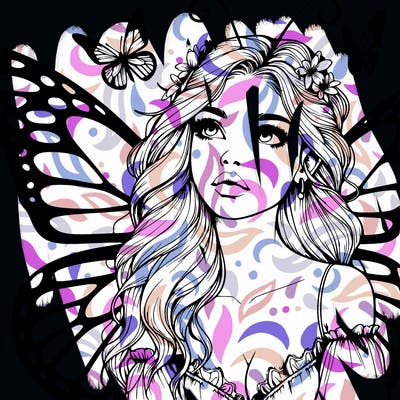 butterfly fairy realistic girl