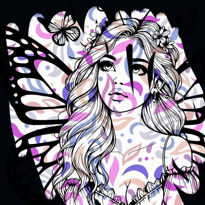 butterfly fairy realistic girl