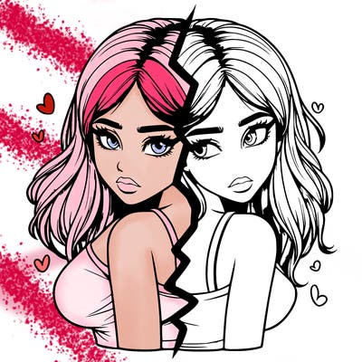 realistic girl split