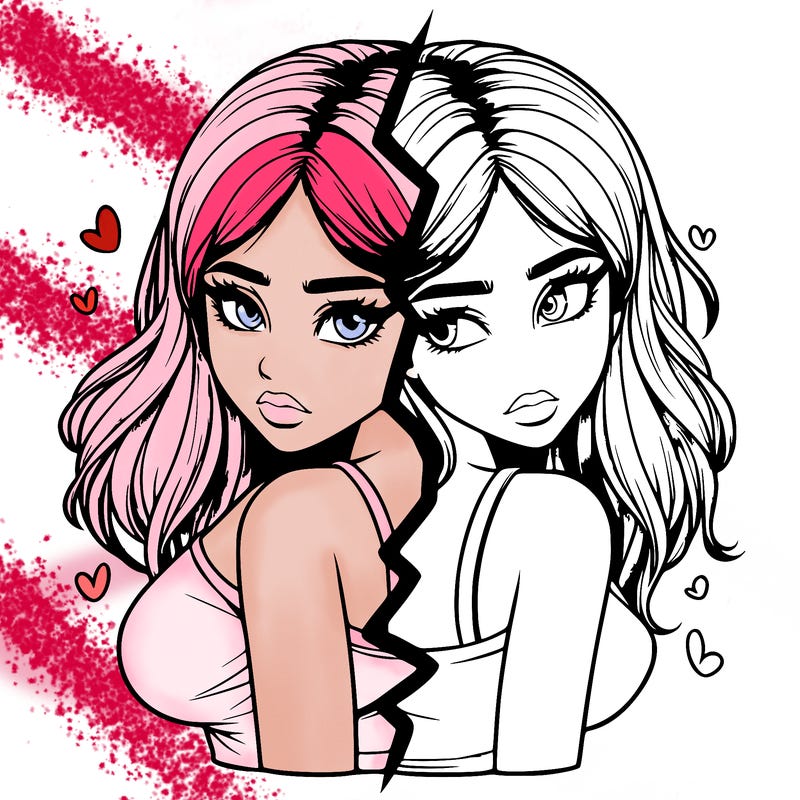 realistic girl split