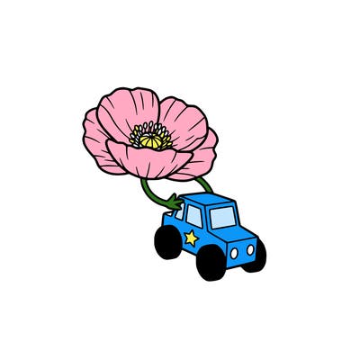 poppy playing with toy