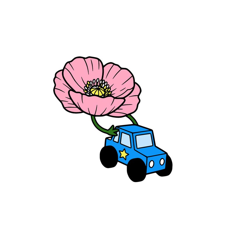 poppy playing with toy