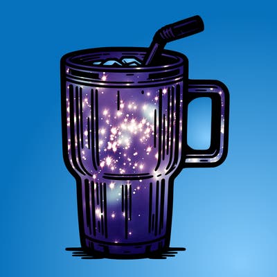 large tumbler with handle with a shape similar to the popular stanley cups