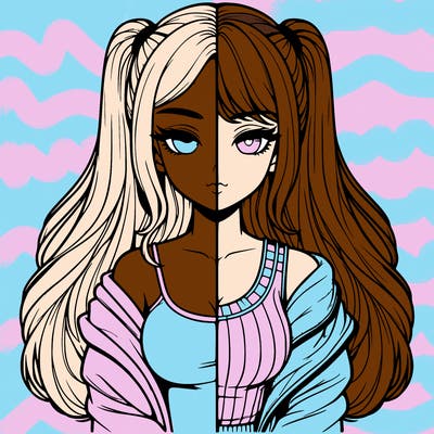 realistic girl split