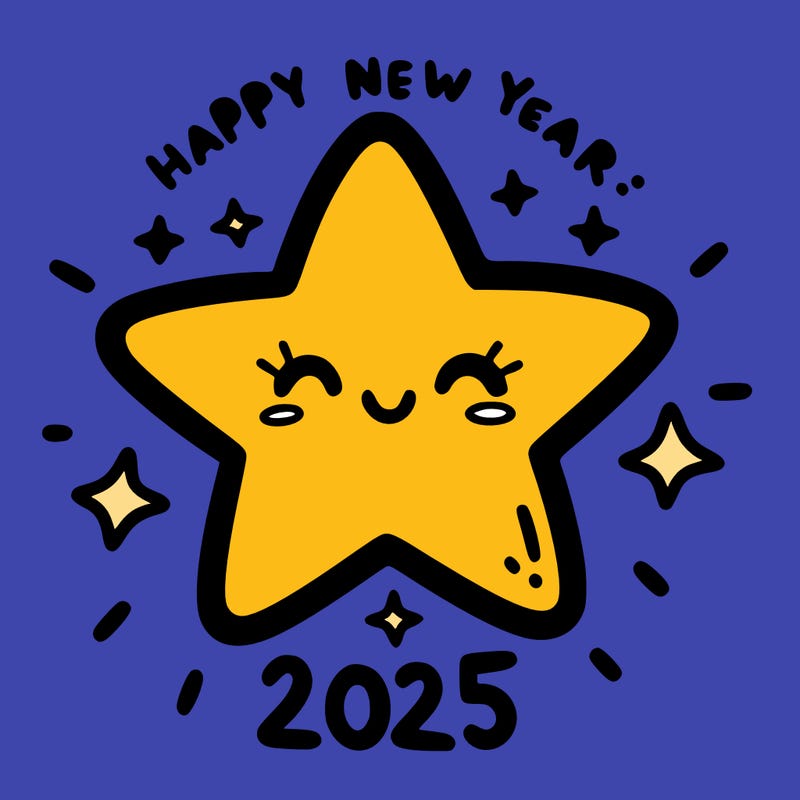 happy new year 2025 star wish
