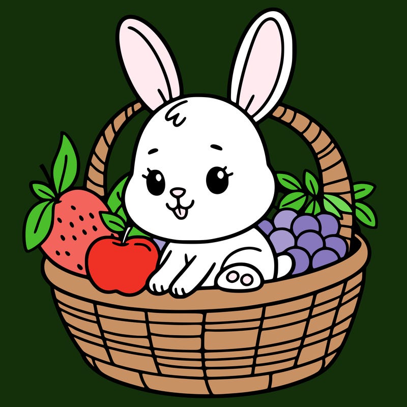 bunny in a fruit basket