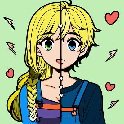 realistic girl boy split