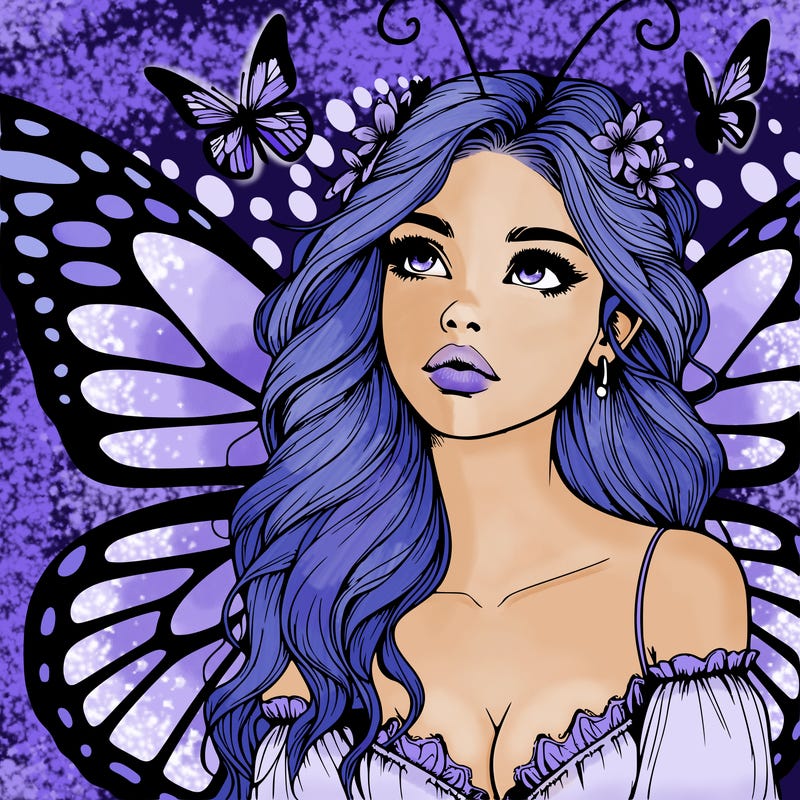 butterfly fairy realistic girl
