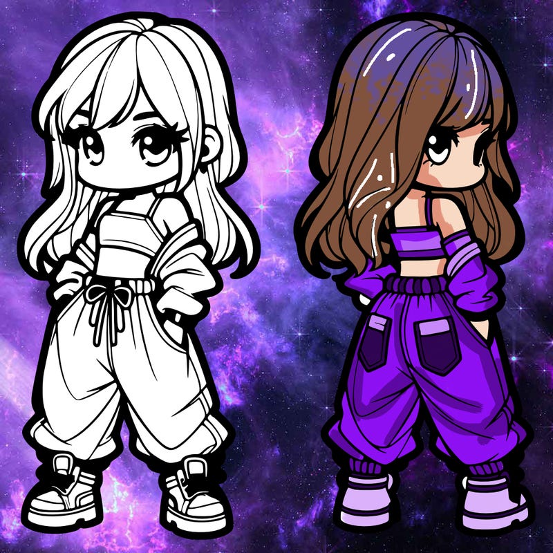 girl in crop top and baggy pants