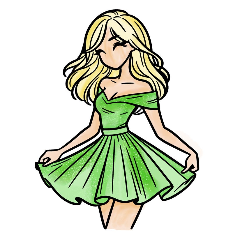 woman in skirt