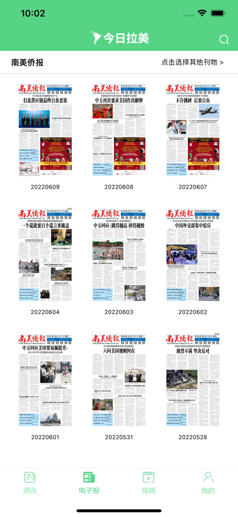 今日拉美 - Digital newspaper edition archives from the South America Overseas Chinese Journal in the Latin America Today app