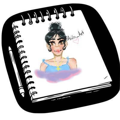 a blank sketch pad